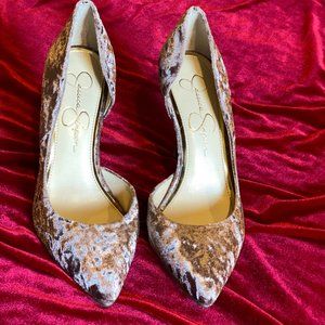 Jessica Simpson Blush Velvet Pumps